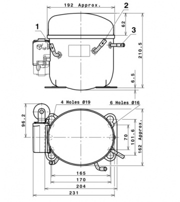 Compresor frigorific Cubigel GP14TB (R134a)
